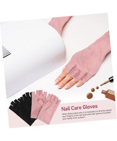 NUSITOU 2 Pairs UV Gloves Nail UV Rays Gloves Nail Art Accessory Gel Nail Gloves UV Nail Gloves Fingerless Gloves Nail Gloves Manicure Gloves Anti UV Nail Art Supplies - Buy Online on GoSupps.com