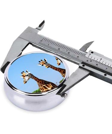 Colorful Giraffe Mini Round Pill Box - 3 Compartment Portable Organizer for Travel & Home - Buy Online on GoSupps.com