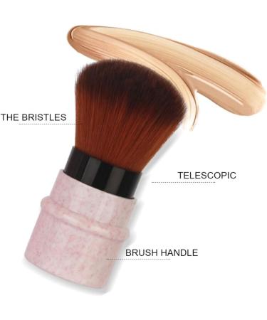 ANKROYU Short Marble Pattern Compact Makeup Brush Short Retractable Powder Base Makeup Brush Retractable Handle Blush Powder Brush for Face Blush Liquid Powder Blending Tools(Beige) - Buy Online on GoSupps.com