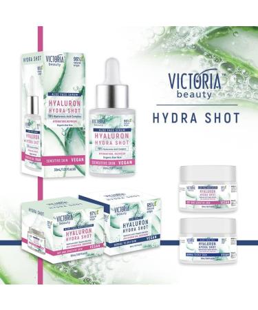Victoria Beauty Hyaluronic Acid Moisturiser for Oily Skin - with Aloe Vera and Niacinamide - Mattifying Oil Free Gel Moisturiser - Day and Night - for Men and Women - 95% Natural Vegan 50ml - Buy Online on GoSupps.com