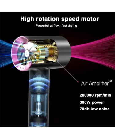 Cordless Hair Dryer Low-Heat Blow Dryer with Magnetic Nozzle Rechargeable Portable Hairdryer for Indoor Outdoor Camping Tourism - Buy Online on GoSupps.com