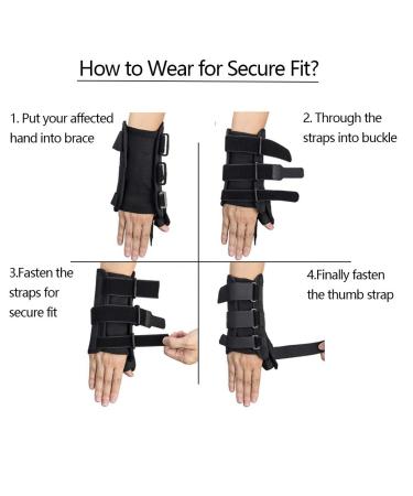 Wrist Brace with Thumb Spica Splint - Relief for De Quervain's Arthritis Carpal Tunnel & More | Left-M (6-7 - Buy Online on GoSupps.com
