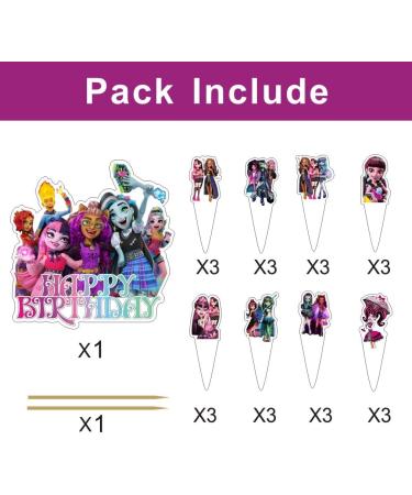 25pcs Monster Cake Decorations with 1pcs Cake Topper 24pcs Cupcake Toppers for High Birthday Party Supplies - Buy Online on GoSupps.com