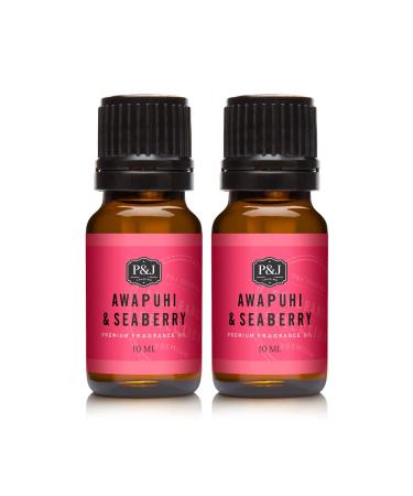 P&J Trading Fragrance Oil | Awapuhi & Seaberry Oil 10ml 2pk - Candle Scents for Candle Making, Freshie Scents, Soap Making Supplies, Diffuser Oil Scents