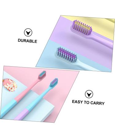 Clispeed 8-St Macaron Toothbrush - Electric & Manual Camping Toothbrushes Micro Brushes Charcoal Soft Fur Perfect for Hiking & Pregnant Women - Buy Online on GoSupps.com