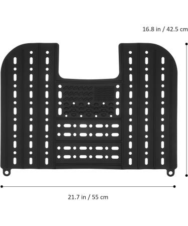 Foldable Sink Cover | Silicone Makeup Brush Cleaning Mat | Compact & Rollable Bathroom Sink Protector - Buy Online on GoSupps.com