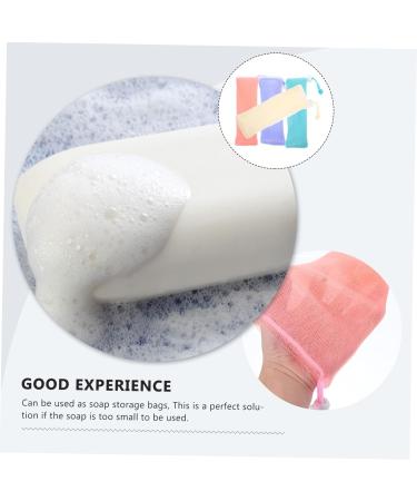 Outanaya 4pcs Soap Foaming Mesh Scrubber for Body Foaming Bags Soap Mesh Bags Bathroom Foam Soap Pe - Buy Online on GoSupps.com