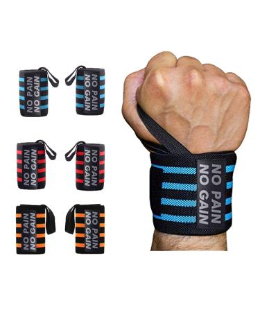 6 Pieces Wrist Wraps Wrist Straps Wrist Braces Wrist Support Compression Bands with Thumb Loops for Weightlifting  Working Out  Carpal Tunnel Relief  Workout  Weight Lifting  Men & Women (18)