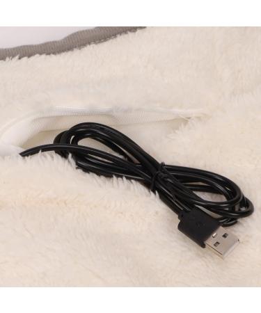 USB Heating Ceiling Blanket - 5V Washable Thermostatic Cute Bear Striped Gray | Skin-Friendly Polyester | Cozy Home Heating Solution - Buy Online on GoSupps.com