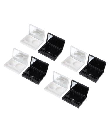 TOVINANNA 8pcs Eye Shadow Box Eyeshadow Pans 2 Grids Eye Shadow Eye Shadow Case Empty Eyeshadow Plastic White