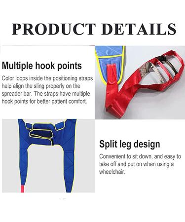 Patient Lift Sling Rehabilitation Gait Training Device Four Point Support Lifting Sling Divided Leg Shower Sling for Elderly/Disabled L - Buy Online on GoSupps.com
