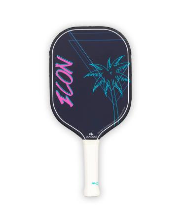 Diadem ICON Performance Pickleball Paddle | Graphite Carbon Fiber, Honeycomb Core, Fiberglass Face, Ultra Sleek Edge Guard, Spin Friendly | Indoor/Outdoor | USAPA Approved Miami Vice Mid (8.0 oz)