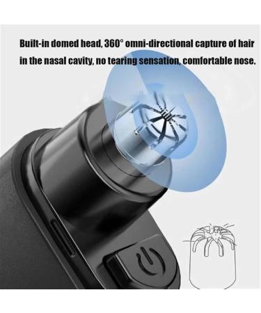 Buy Portable Electric Nose Hair Trimmer - USB Waterproof Ear & Nose Clipper for Men & Women - Blue - Buy Online on GoSupps.com