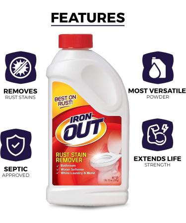 2-Pack Iron & Rust Cleaner Powder | 28oz Powerful Whole Home Cleaning Formula for Toilet Shower Tub Tile & Laundry - 56oz Total - Buy Online on GoSupps.com