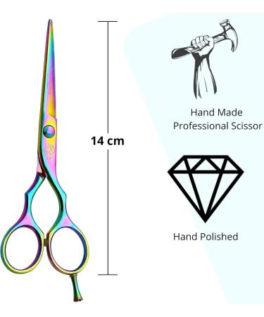Wishbeauty Professional Hairdressing Scissors - 5.5 inch Hair Scissors for Women & Men - Barber Scissors for Hair Cutting - Sharp Scissor Blades - RightHand Hairdressers Scissors for Salon (Rainbow) - Buy Online on GoSupps.com
