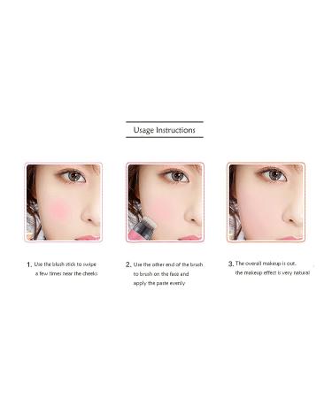 3-in-1 Cream Blush Stick with Brush - Cherry Pink | Long-Lasting & Waterproof Blush, Lip Tint, & Eye Shadow | For All Skin Tones - Buy Online on GoSupps.com