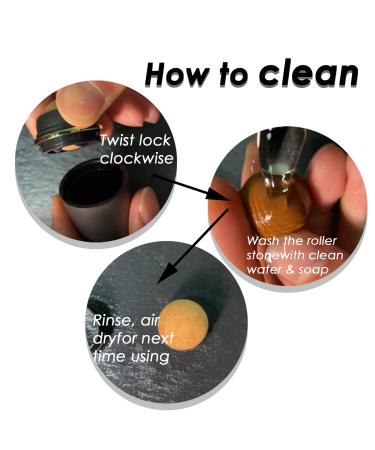 Lazzybeauty Oil Absorbing Volcanic Roller - Portable Reusable Oil-Resistant Face Roller for Oil Control - Natural Stone Facial Tool for Skin Massage - Travel-Friendly - Buy Online on GoSupps.com