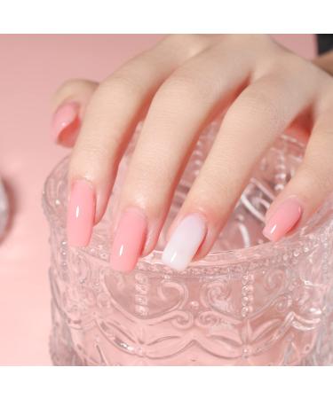 Artdone Sheer Gel Nail Polish Set - 6 Colors Translucent UV Gel for All Seasons - Milky White Pink Nude & Brown - Soak Off LED Lamp Manicure Kit - Buy Online on GoSupps.com