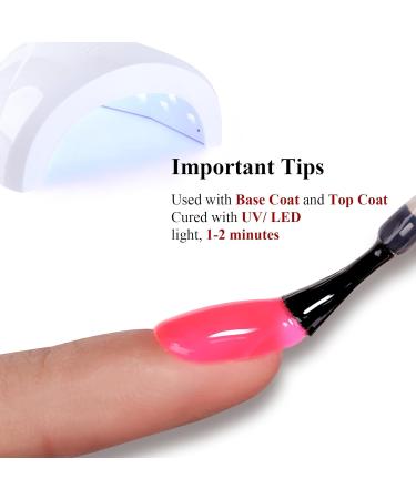 Ozzeal Jelly Gel Nail Polish 15ML Hot Pink Jelly Nail Polish Gel Translucent Sheer Spring Summer Nail Gel Polish Soak off UV LED Light for Nail Art DIY Manicure Jelly-hot Pink - Buy Online on GoSupps.com