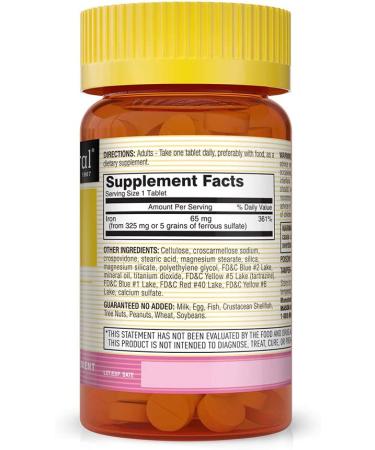 Mason Natural Iron 65 mg - 100 Tablets for Energy & Immune Support - Buy Online on GoSupps.com