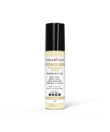 Aroma Depot 10 ml. Roll On Pumpkin Spice Perfume Oil for Making Body Oil Soap Candle Making & Incense. Our Version is a Premium Quality Undiluted & Alcohol Free