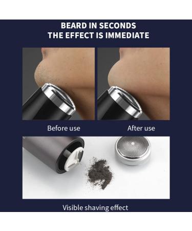 Mini Electric Shaver for Men - USB Rechargeable Portable Travel Rotary Beard Grooming - Buy Online on GoSupps.com