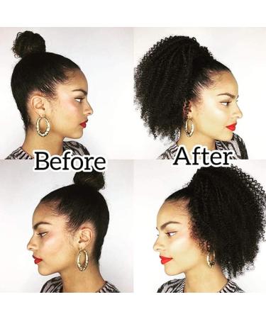 Isheeny Drawstring Ponytail - 35cm Human Hair Extension Afro Real Hair Updo Wig 120g - International Shipping Available - Buy Online on GoSupps.com