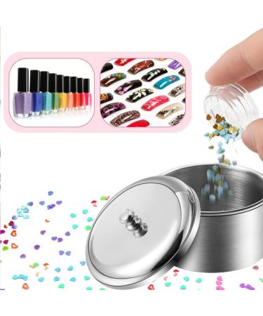 Manicure Container Liquid Powder Cup Crystal Tools Dispensing Container With Lid for Women nail liquid dish - Buy Online on GoSupps.com