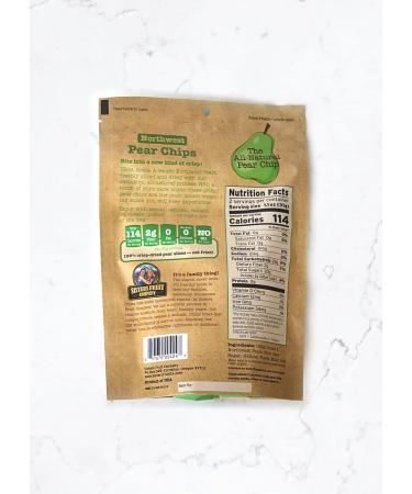 Sisters Fruit Co. Northwest Pear Chips - All-Natural, Fat-Free Snack (6 x 2.25 oz Bags) - Buy Online on GoSupps.com