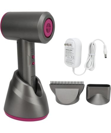 Cordless Hair Dryer Gray Rechargeable Low Noise Hair Dryer Hot and Cold Air Buttons Simplified Connector for RV Outdoor Areas US Plug - Buy Online on GoSupps.com