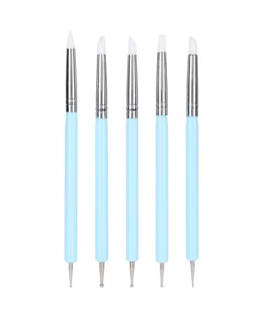Moum routes clay dot tools 5 pieces tone sculpture pen silicone pencils Nail-art dot tool for clay sculptures manicure art projects ceramic crafts oil painting type 2