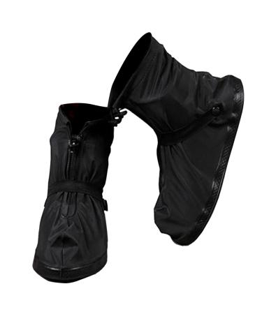 VXAR Rain Shoe Cover Waterproof Overshoe Black 4XL 4X-Large Rainshoe Black