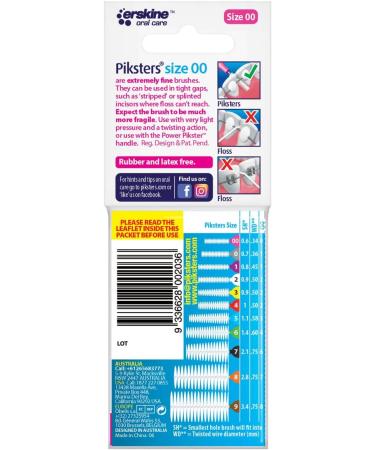 Piksters Interdental Brushes Size 00 Pink Handle 10 Pack - 10 Count - Buy Online on GoSupps.com