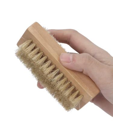 Buy Wooden Nail Brush - Double-Sided Pig Bristle Fingernail & Toenail Cleaner for Manicure & Pedicure | International Shipping - Buy Online on GoSupps.com