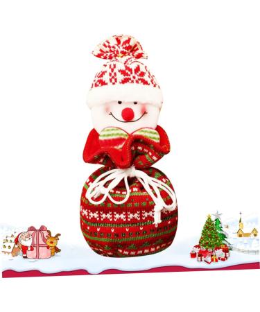 KOMBIUDA 1pc Snowman Storage Candy Bag Bags Kids Ornament Hanging Knitted Portable Christmas Adorable 1 count (Pack of 1) As Shown - Buy Online on GoSupps.com