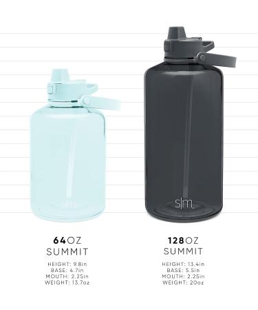 Simple Modern Half Gallon 64oz Water Bottle with Silicone Straw Lid | Motivational Marker | Reusable Tritan Plastic | Summit Collection - Moonlight 64oz Ombre - Buy Online on GoSupps.com