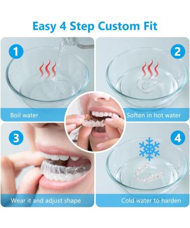 ACWOO Mouth Guard for Grinding Teeth and Clenching 4 Pack Sleep Mouth Guard Dental Night Guards Reusable Mouth Guards Grinding Teeth to Prevent Bruxism Mouth Shield for Sleeping & TMJ Relief (B) - Buy Online on GoSupps.com