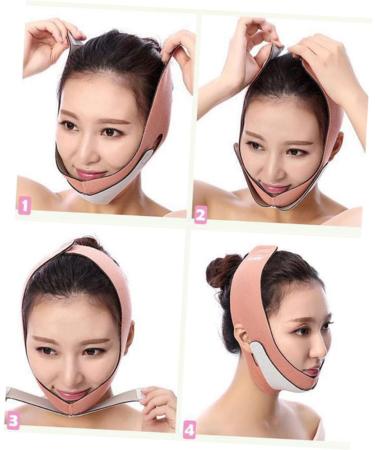 Angoily 1pc -lifting Artifact Slimming Belt Chin Strap Facial Lifting Belt Slim Strap Chin Lift V Shape Neoprene Material Pink Thin Noodles - Buy Online on GoSupps.com
