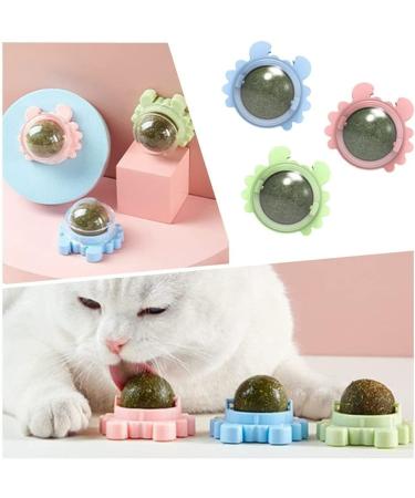 Catnip Balls Natural Catnip Toy Rotatable Playing Edible Balls Cat Toys Teeth Cleaning Catmint Toy for Cat Kitten Kitty Self-Adhensive Wall Mounted 360 Degree Rotatable - Buy Online on GoSupps.com