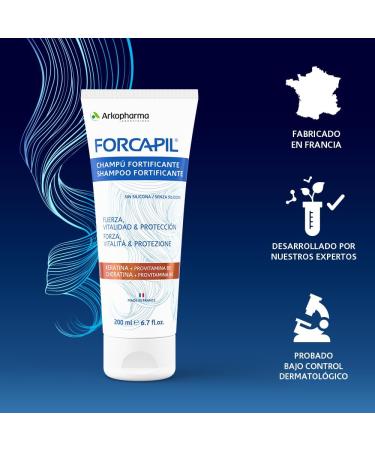 Forcapil keratin fortifying shampoo 200 ml - Buy Online on GoSupps.com