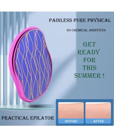 Crystal Hair Eraser Painless Hair Removal Tool Magic Nano Crystal Hair Eraser Painless Hair Remover for Men & Women Physical Epilator Apply to Any Part of Body Fast & Easy Hair Removal (Rose) - Buy Online on GoSupps.com