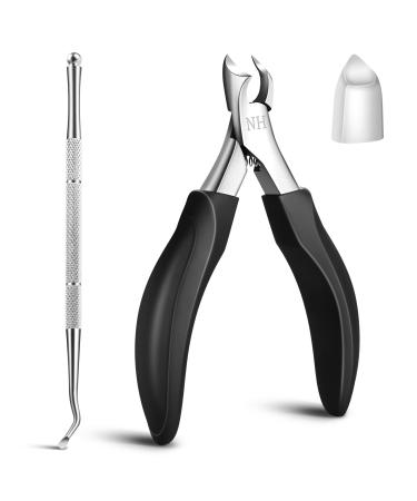 Toenail Clippers for Thick Nails: Professional Ingrown Nail Clippers for Seniors Pedicure Toe Nail Cutter with Stainless Steel Sharp Curved Blade for Men