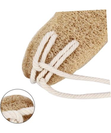 Loofah Bath Towel Scrubber | Exfoliating Bath Sponge & Back Scrubber Strap - Beige - Perfect for Travel & Shower - Buy Online on GoSupps.com