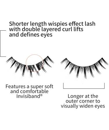 MSQ 5 Pairs Natural Lashes Wispy Lashes Natural Look False Eyelashes Natural Flared Eyelashes False Eye Lashes Soft Fluffy Lashes Black - Buy Online on GoSupps.com