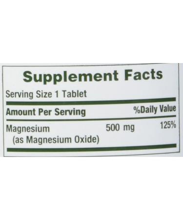 Nature's Bounty Magnesium 500mg Tablets - 100 Count - Buy Online on GoSupps.com