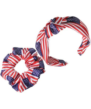 FOMIYES Independence Day Headband 4th of July Hair Scrunchie American Flag Headband Patriotic Hair Accessory for Women Girls - Buy Online on GoSupps.com