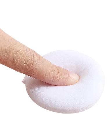 Makeup Powder Puff - Compact Powder Puff Pads - Soft Body Cosmetic Foundation Sponge Round Puff Pads for Dry Makeup Powder Cosmetic Tool Dtt White