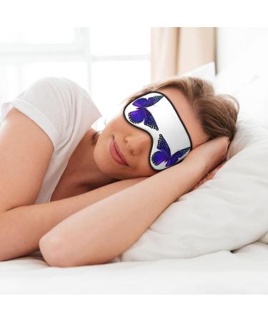 Premium Purple Butterfly Sleep Mask for Better Sleep | Reusable Soft Blackout Eye Masks for Women & Men | Ideal for Travel Camping & Gift Giving - Buy Online on GoSupps.com
