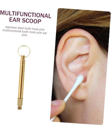 minkissy 3pcs Professional Ear Cleaning Kit Multipurpose Brass Tools for Earwax Removal Smooth Finish for Comfort for Daily Family Use and Travel Yellow - Buy Online on GoSupps.com