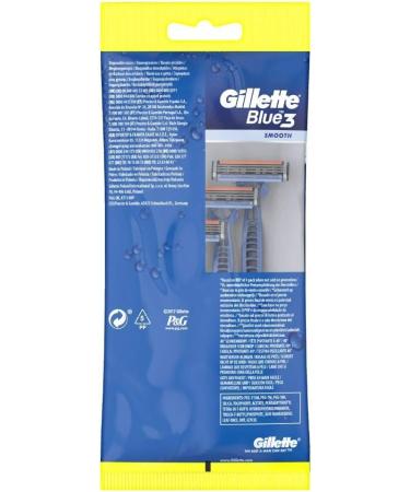 Buy Gillette Blue 3 Smooth Disposable Razors for Men - 6-Pack with 3-Blade Design | Fast International Shipping - Buy Online on GoSupps.com